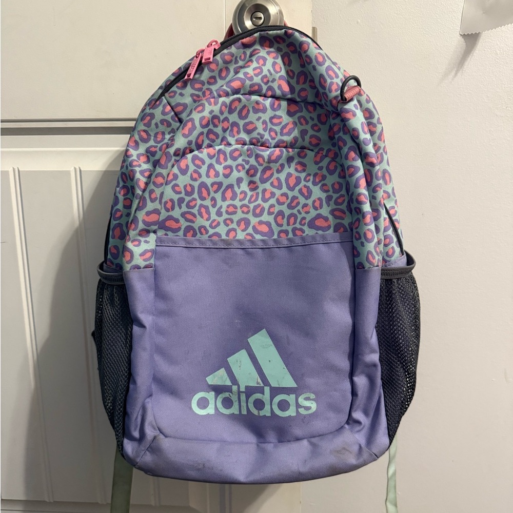 Adidas Purple and Pink Two-Tone Backpack